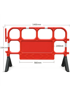 Дорожный барьер красный